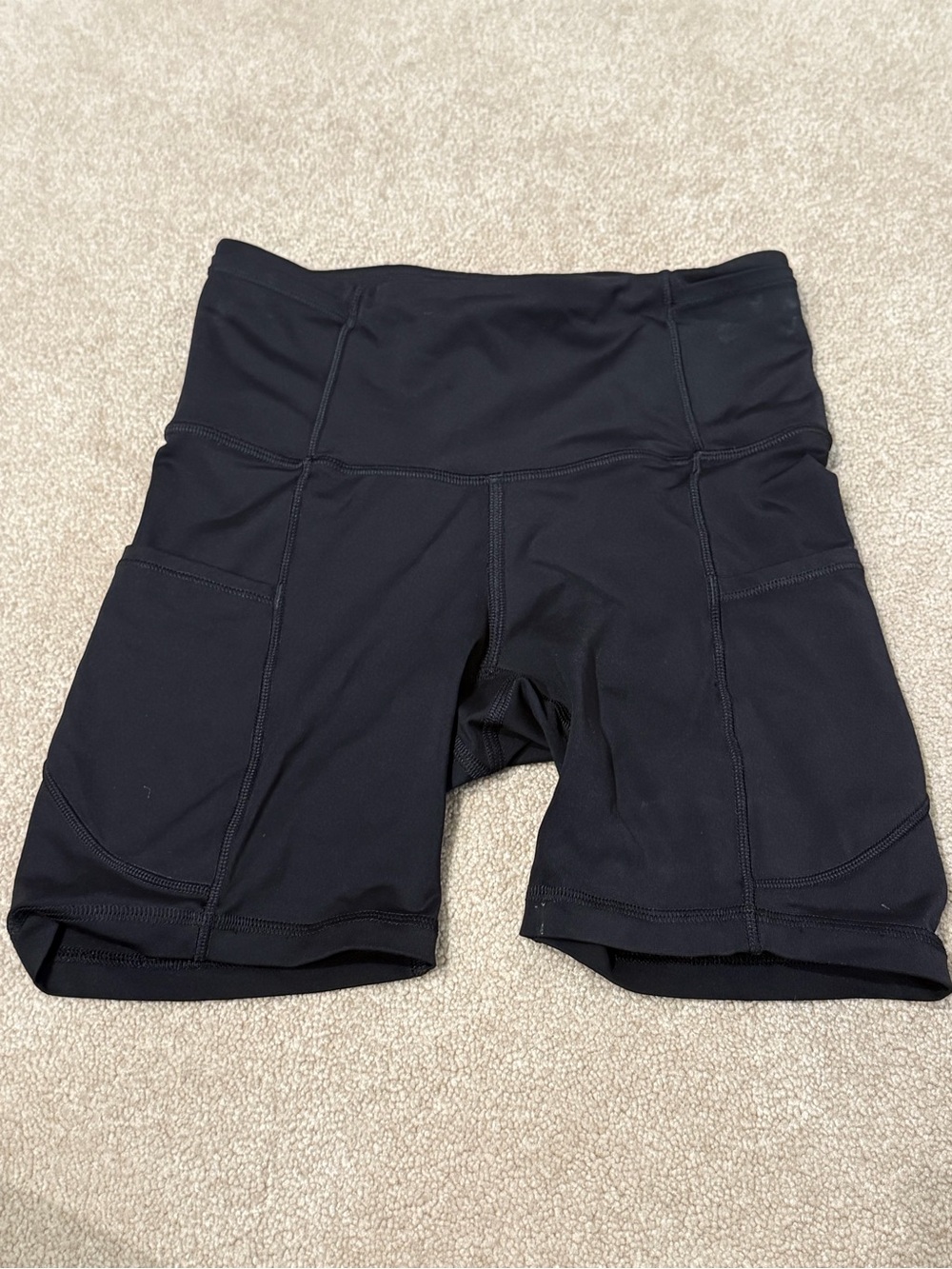 lululemon athletica Black High-Rise Athletic Shorts with Side Pockets